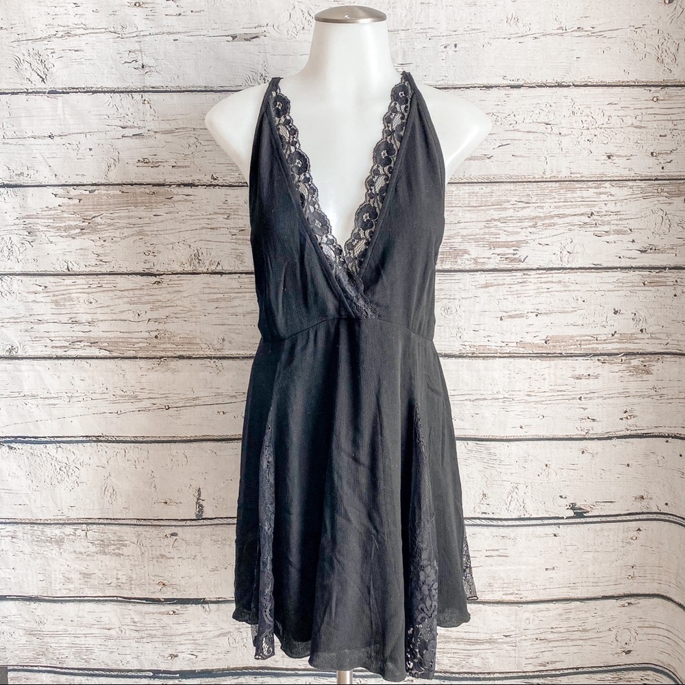 Lulus black romper with lace